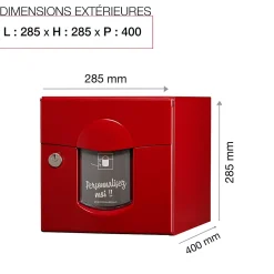 Boite aux lettres Soléa 2 portes rouge 3004 B