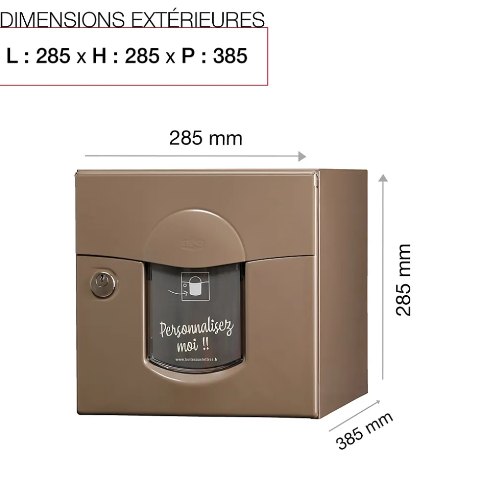 Boite aux lettres Soléa 1 porte Taupe RAL 7006 B