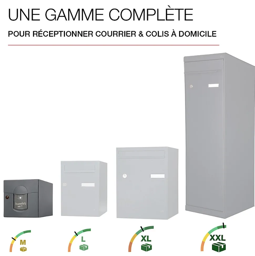Boite aux lettres Soléa 2 portes Gris anthracite aspect sablé REN 0206MS