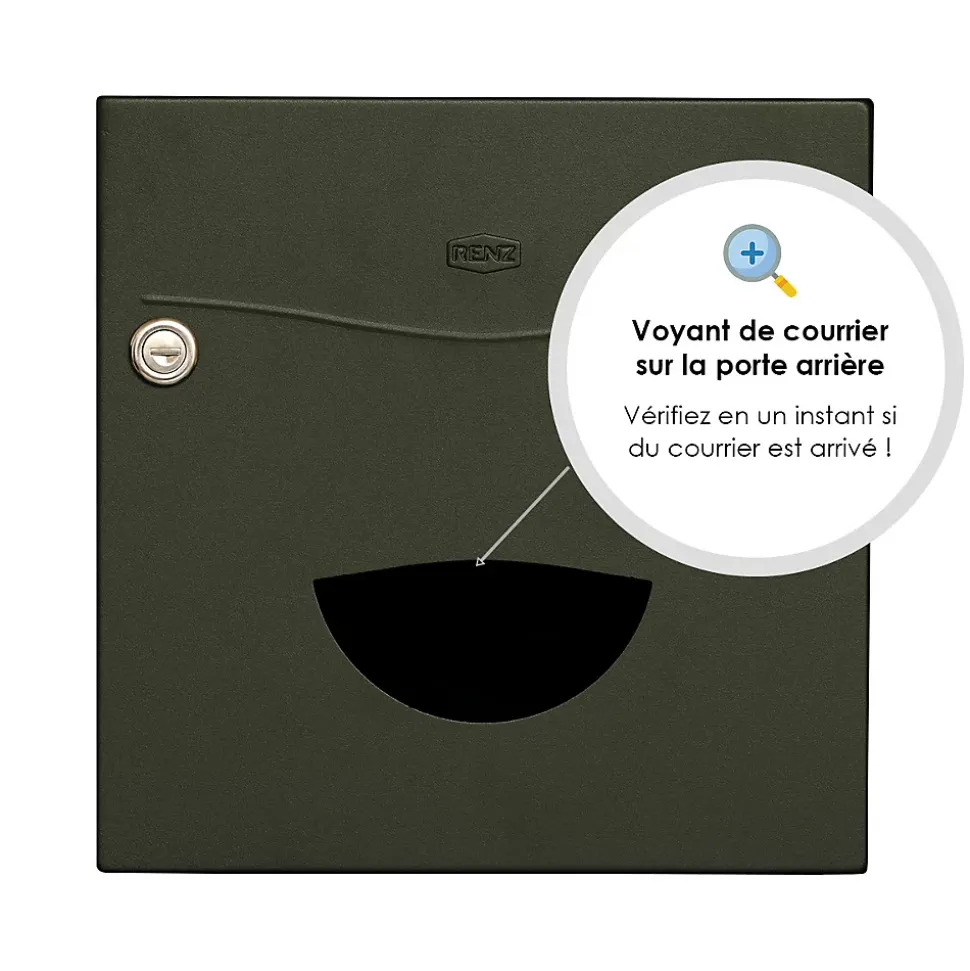 Boite aux lettres Soléa 2 portes vert RAL 6007 MS