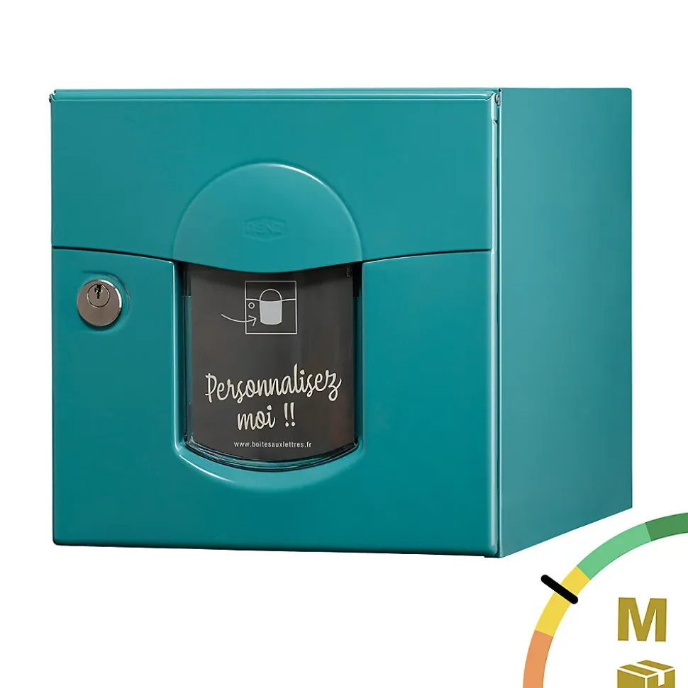 Boite aux lettres Soléa 2 portes turquoise 6033 B