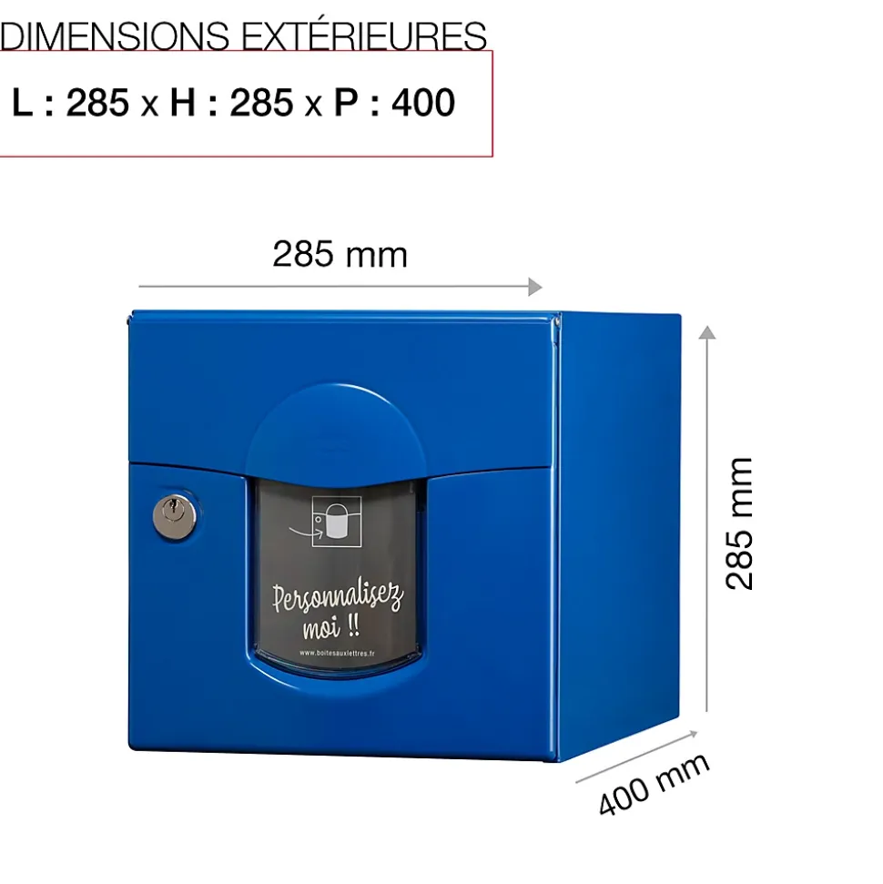 Boite aux lettres Soléa 2 portes bleu 5010 B