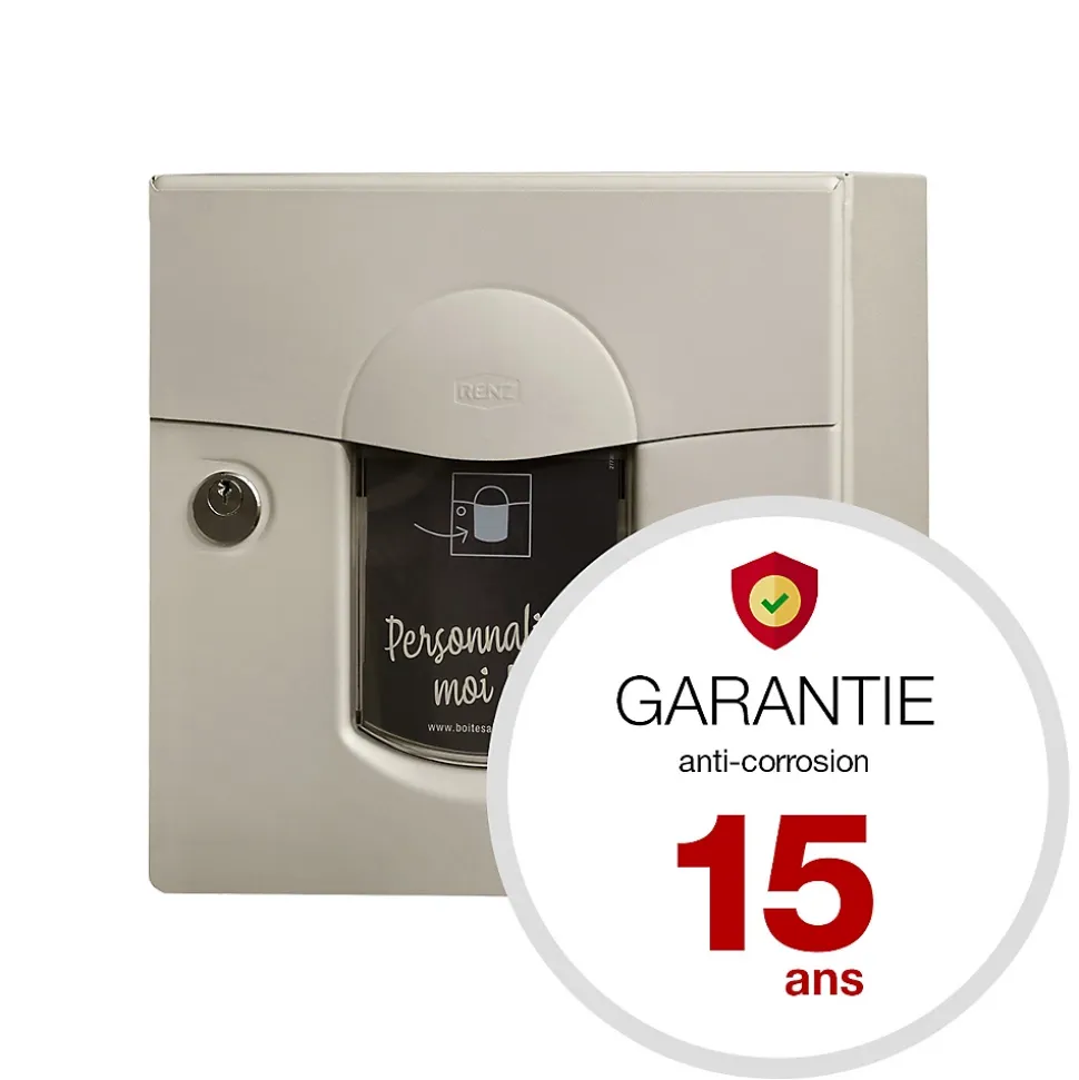 Boite aux lettres Soléa compact Ton pierre aspect sablé RAL 1013MS