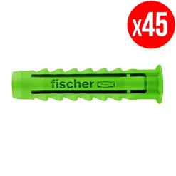 Boite De 45 Chevilles À Expansion Fischer Sx - Vert