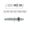 Boite de 200 Goujons d'ancrage métallique M.6x45mm