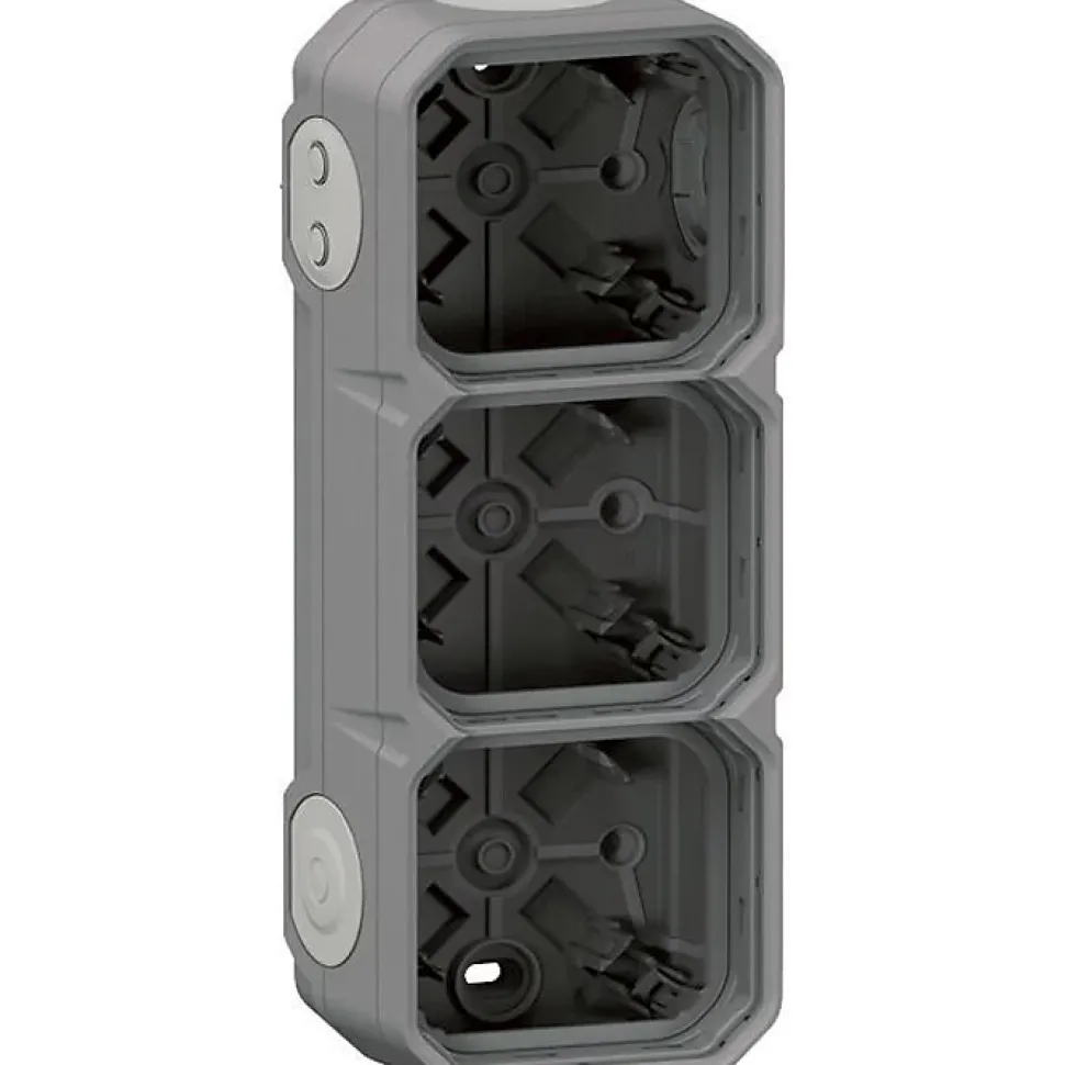 Boitier étanche saillie - Plexo - LEGRAND - 3 postes - 5 embouts