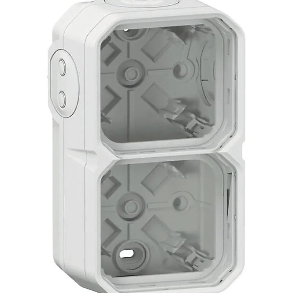 Boitier étanche saillie - Plexo - LEGRAND - 2 postes - 4 embouts