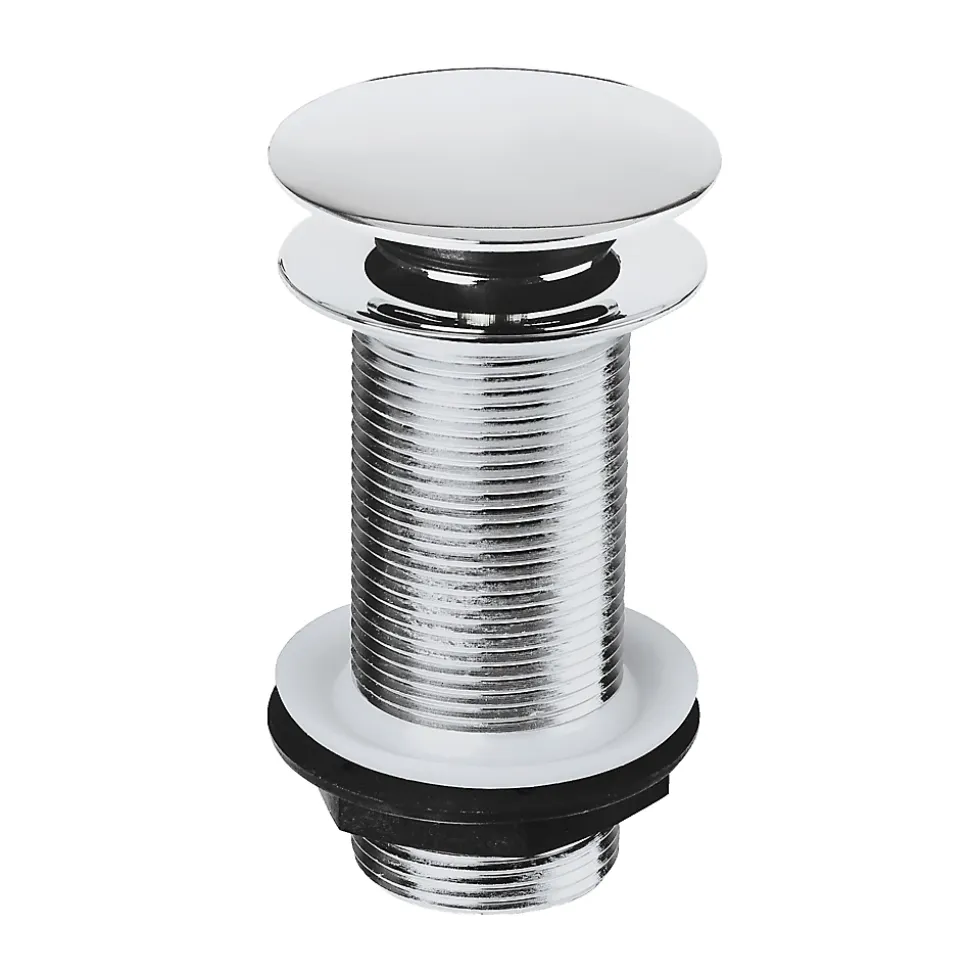 Bonde chromée quick-clac sans trop-plein 100mm pour vasque Flomasta