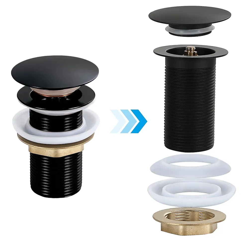 Bonde clic-clac - Push System - Coloris Noir mat
