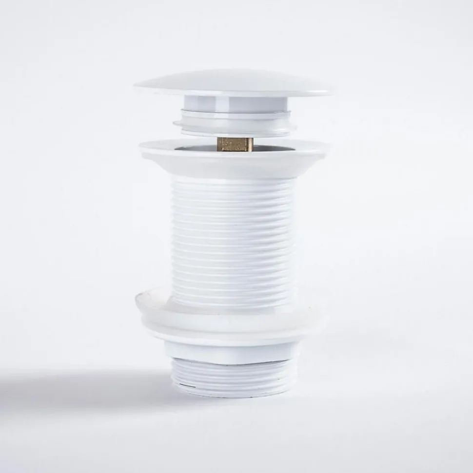 Bonde clic-clac lavabo sans trop plein, blanc