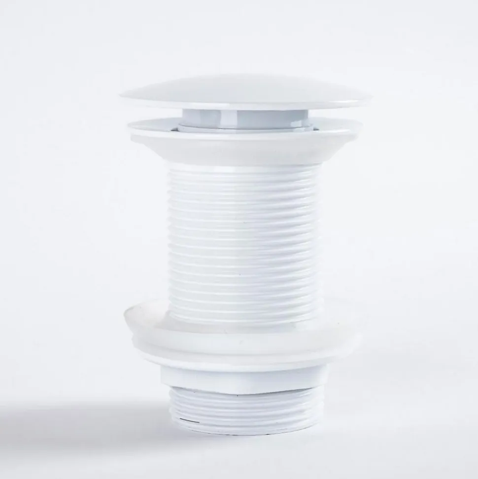 Bonde clic-clac lavabo sans trop plein, blanc