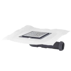 Bonde de douche à maçonner extraplate Wirquin EXPRESS'EAU MINI 115 x 115 mm