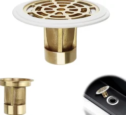 Bonde de douche, bouchon de douche avec anneau en caoutchouc, bouchon de douche en cuivre