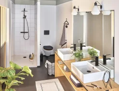 Bonde de douche extra-plate Wirquin Dôme noir
