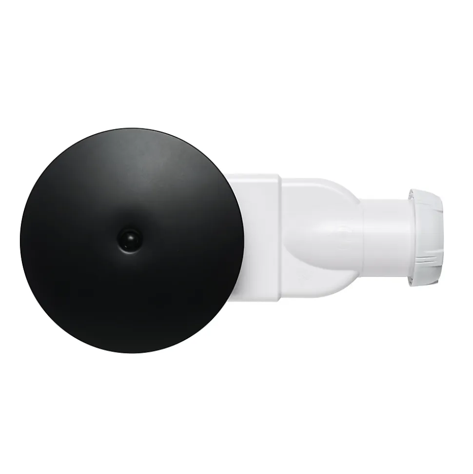 Bonde de douche extra-plate Wirquin Dôme noir