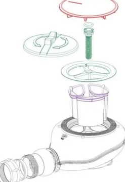 Bonde de douche siphoïde Turboflow 2 - Capot ABS - diamètre 90 mm