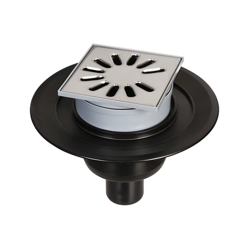 Bonde de douche sortie verticale WEDI avec grille carrée