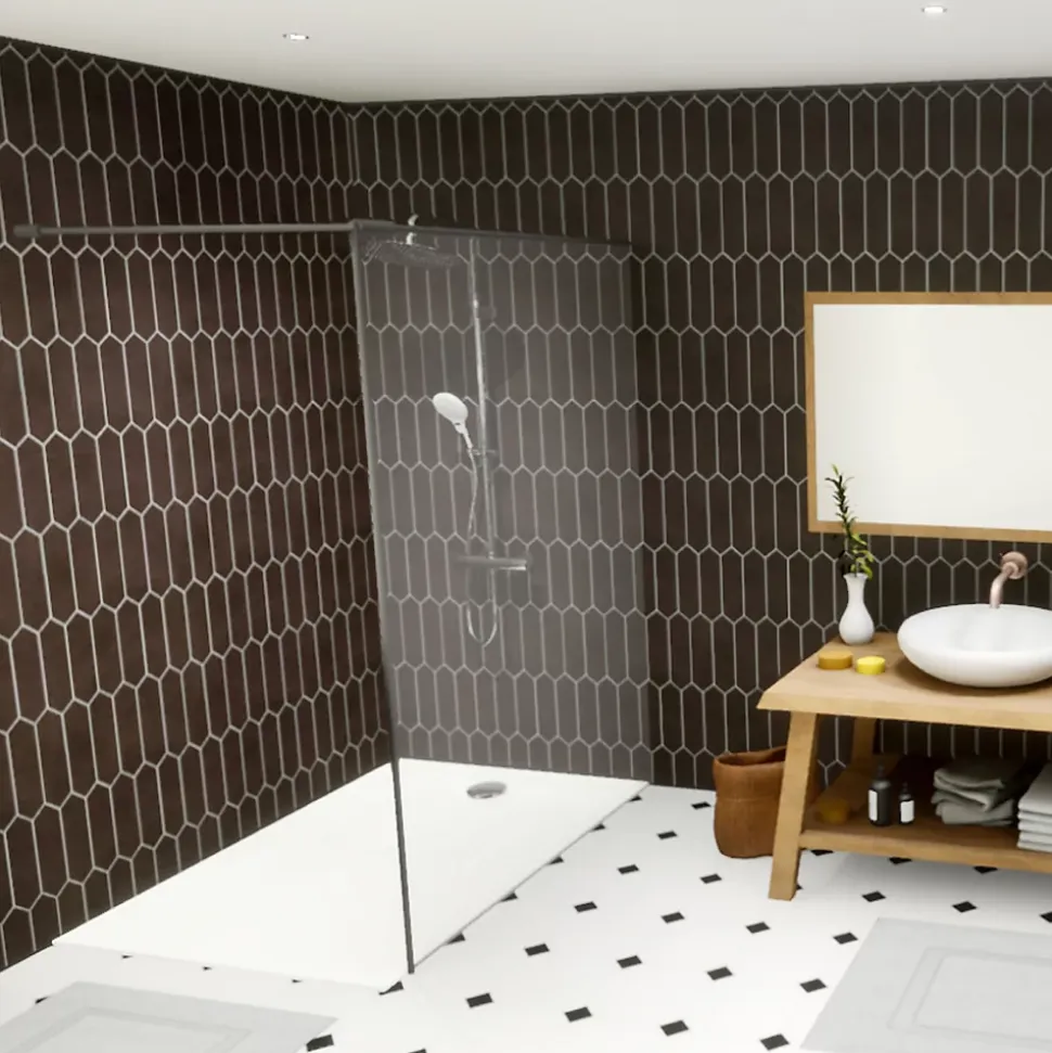 Bonde de douche ultra plate Valentin Smart Ø90mm