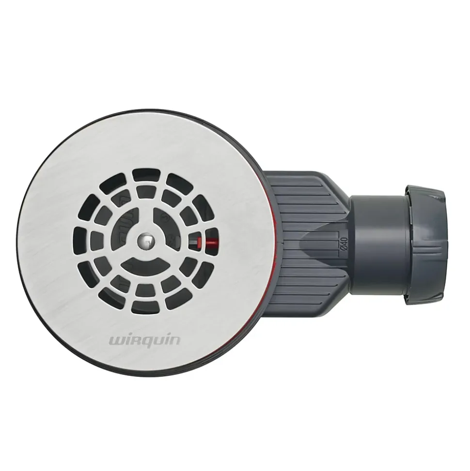 Bonde de douche Wirquin SLIM + ø40 mm grille plate inox brossé