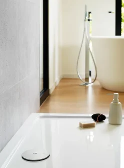 Bonde de douche Wirquin SLIM + ø40 mm dôme métal