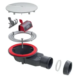 Bonde de douche Wirquin SLIM + ø40 mm dôme métal