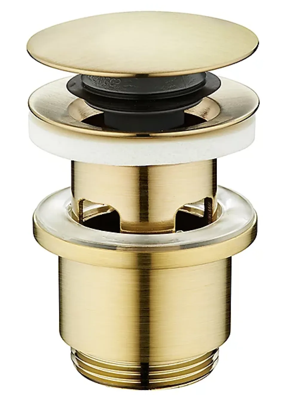Bonde de lavabo ø 63 mm Rousseau avec clapet clic clac ou fixe effet or
