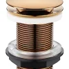 Bonde de lavabo à écoulement libre Ø 66 mm laiton Rousseau rose gold