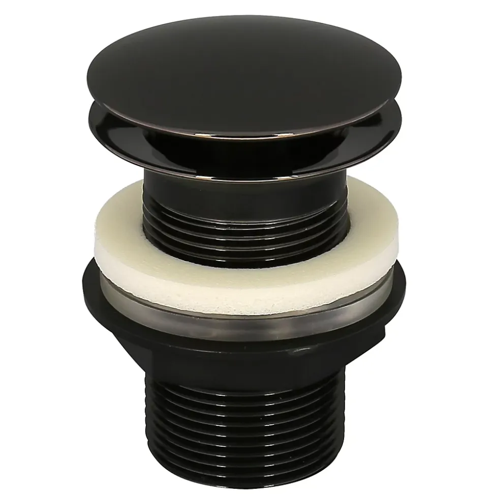 Bonde de lavabo à écoulement libre Ø 66 mm laiton Rousseau effet canon de fusil