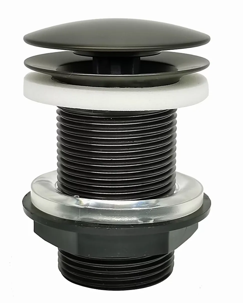 Bonde de lavabo à écoulement libre Ø 63 mm laiton Rousseau graphite mat