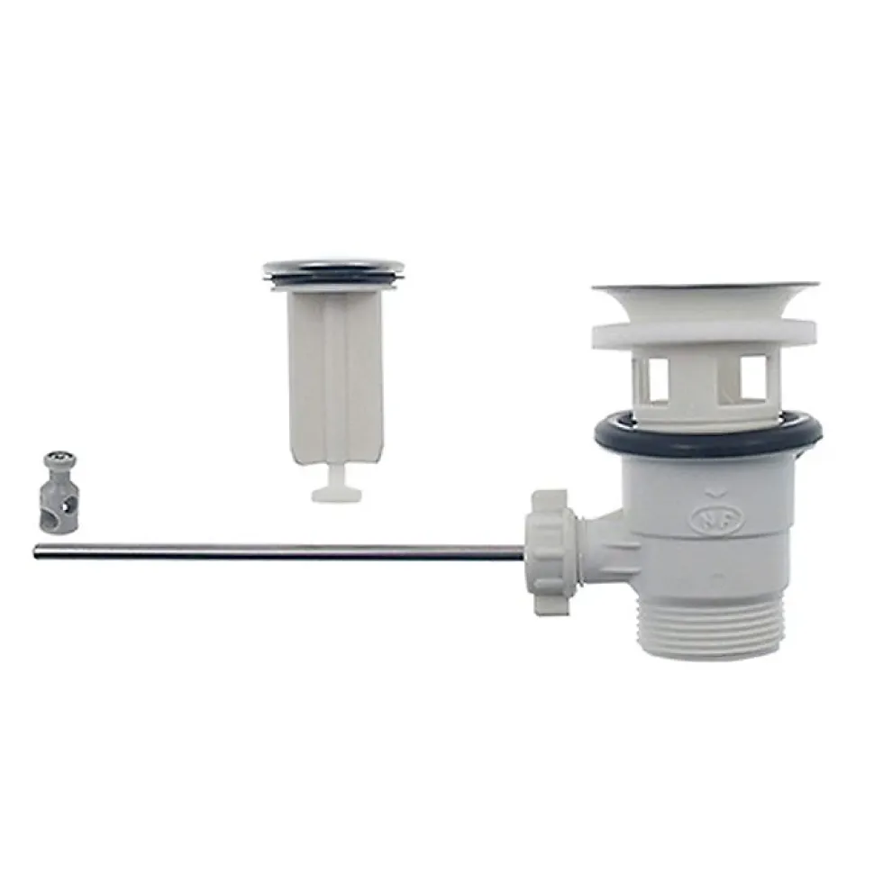 Bonde de Lavabo - Rousseau - Clapet sans tirette - Certifié NF - ABS blanc - 50 mm