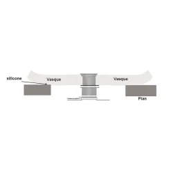 Bonde de lavabo clic-clac universelle - Laiton chromé