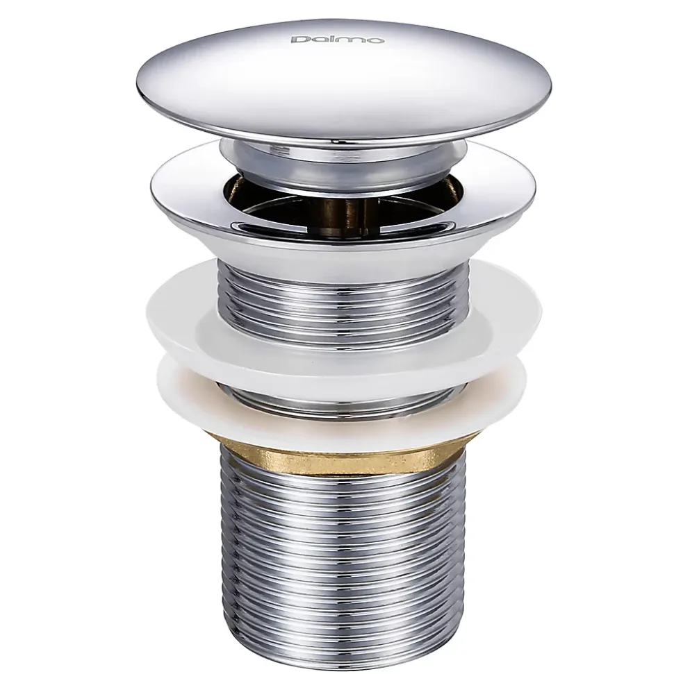 Bonde de Lavabo Pop-up en Laiton sans Trop-plein Chromé G 1-1/4"