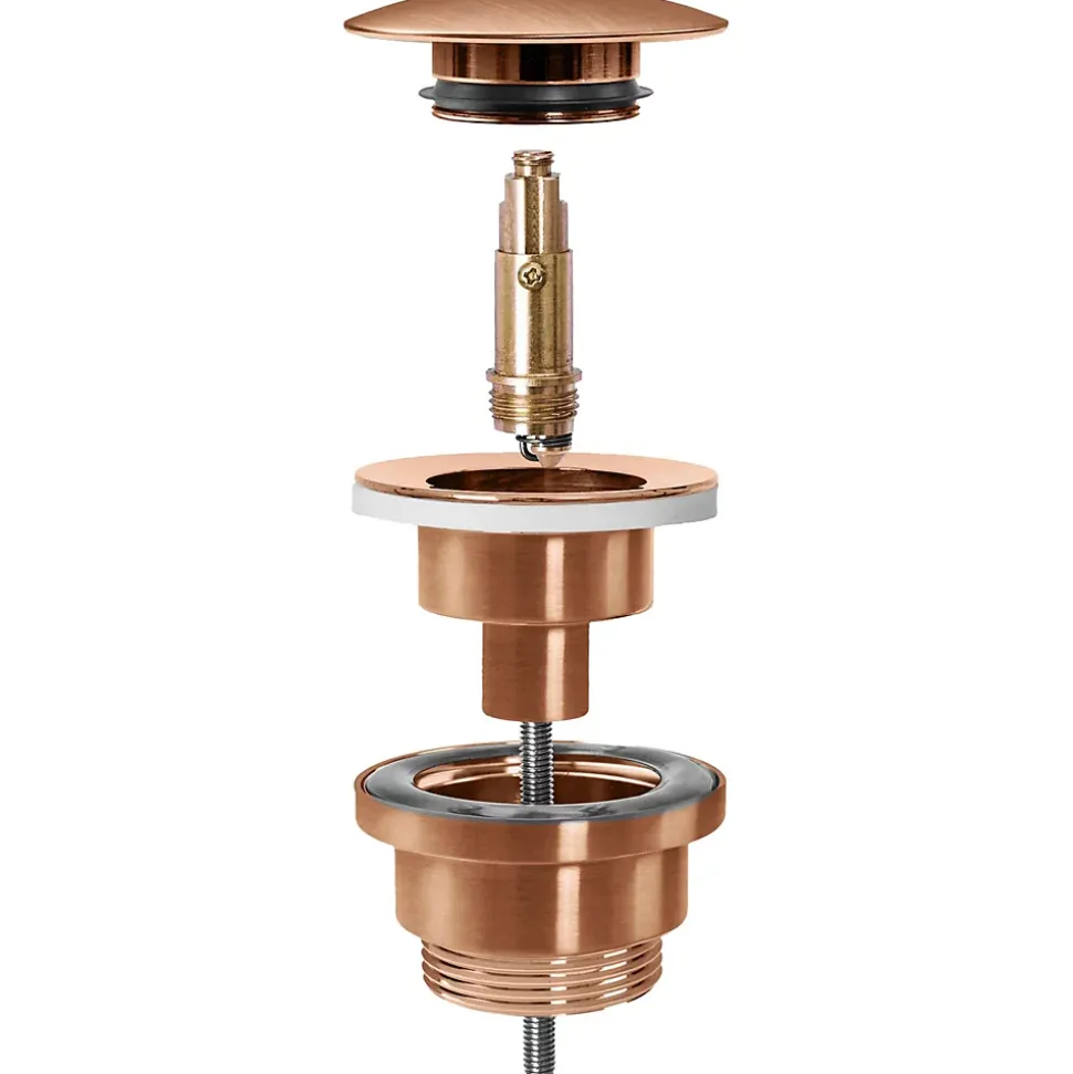 Bonde De Lavabo Universel Rea Clic-Clac Brush Copper
