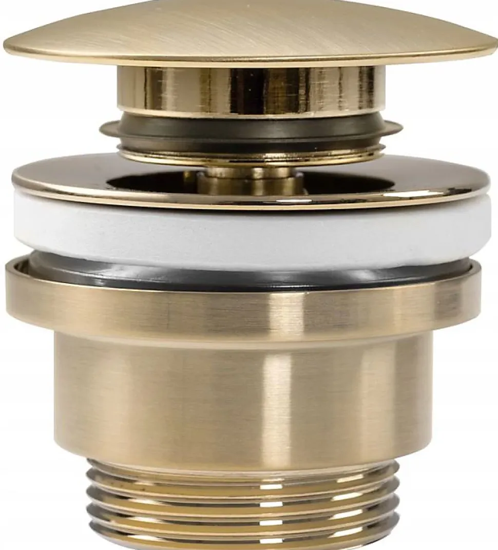 Bonde De Lavabo Universel Rea Clic-Clac Brush Gold