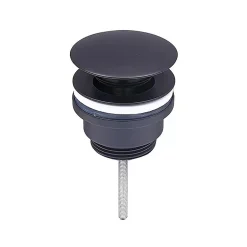 Bonde de lavabo, vasque, evier universelle noir sans trop plein, Bonde Pop Up (push-up) Automatique LuxuryBain