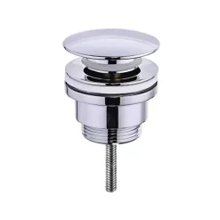 Bonde de Lavabo, vasque, evier universelle chromée sans trop plein, Bonde Pop Up (push-up) Automatique LuxuryBain