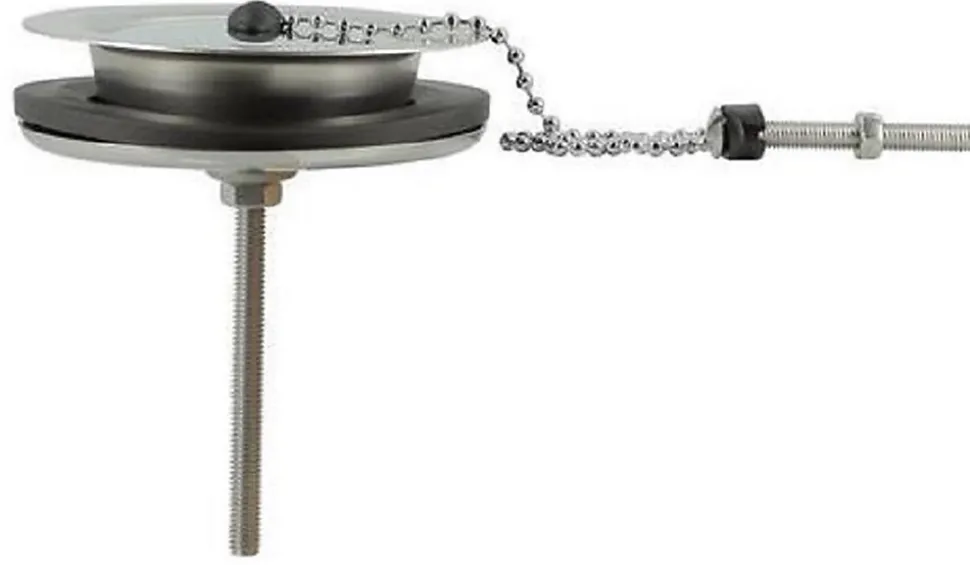 Bonde et vidage plastique pour évier grès à double paroi - Diamètre: 84 mm - Diamètre sortie: 1"1/2 - BLANC
