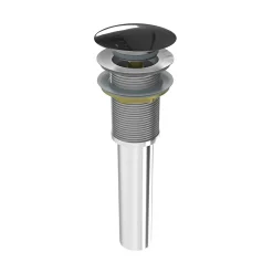 Bonde Pop-up en laiton pour lavabo évier et vasque, sans trop plein - couleur Acier inox - 6,6cm