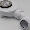 Bonde siphon diam. 50 mm extraplate universelle à évacuation horizontale pour receveur de douche, sortie en 40 mm