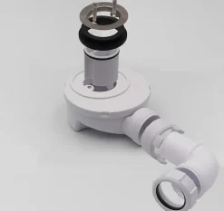 Bonde siphon diam. 50 mm extraplate universelle à évacuation horizontale pour receveur de douche, sortie en 40 mm