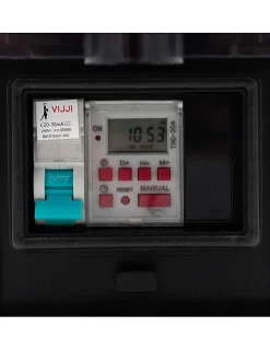 Borne De Recharge Avec Horloge équipée D'une Prise Green'up Complète Avec Protections