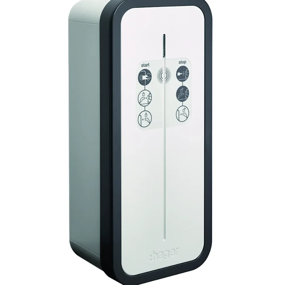 Borne de recharge pour voiture électrique Witty Share 7 kW avec RFID. OCPP et compteur MID - HAGER - XEV1R07T2M1