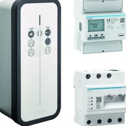 Borne de recharge pour voiture électrique Witty Solar 22 kW avec gestionnaire et compteur PV - HAGER - XEV1K22T2SEMC