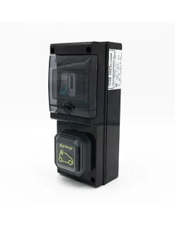 Borne De Recharge équipée D'une Prise Green'up Complète Avec Protections Et Compteur