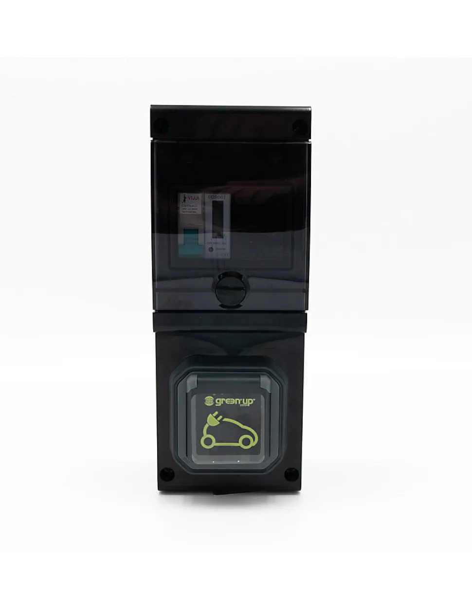 Borne De Recharge équipée D'une Prise Green'up Complète Avec Protections Et Compteur