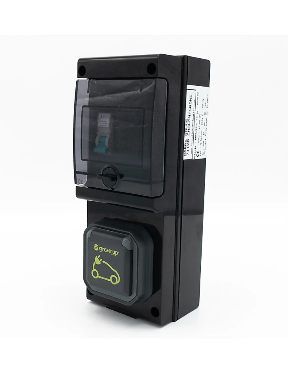 Borne De Recharge équipée D'une Prise Green'up Complète Avec Protections