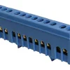 Bornier modulaire neutre 12 points Zenitech bleu