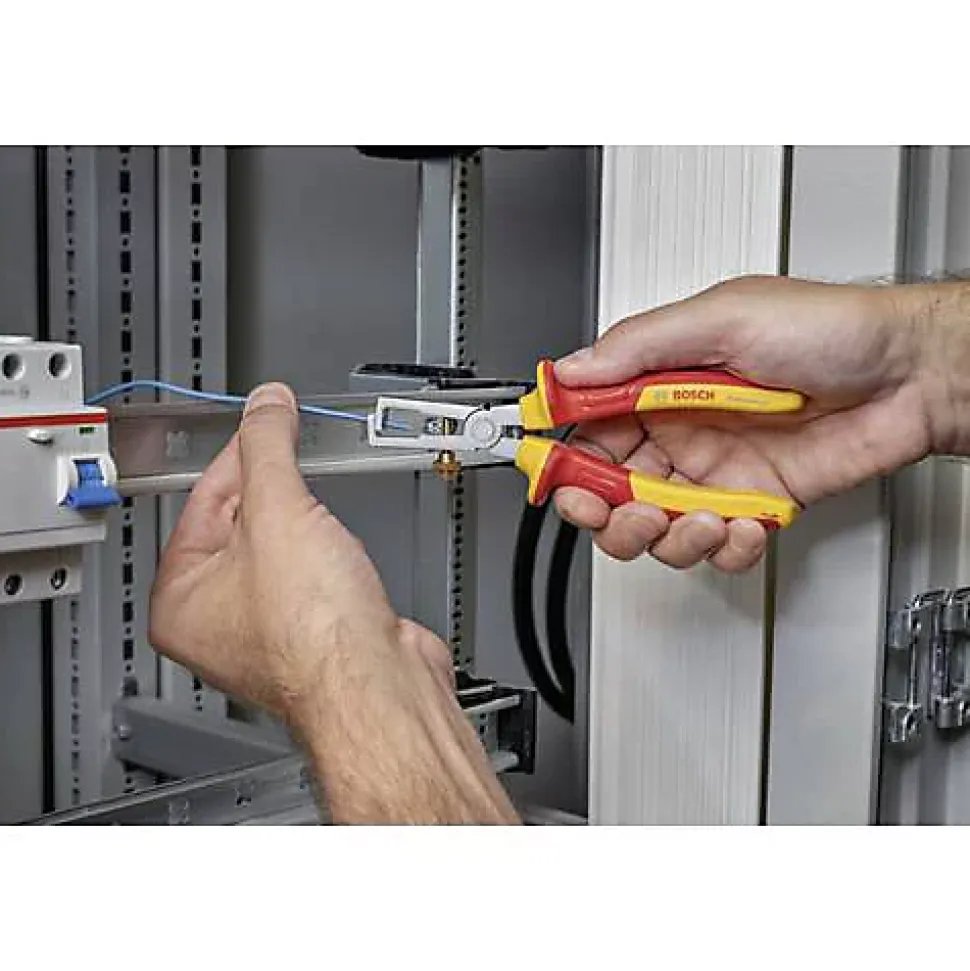 Bosch Professional 1600A02NE7 Pince à dénuder VDE 160 mm, conducteurs rigides et souples