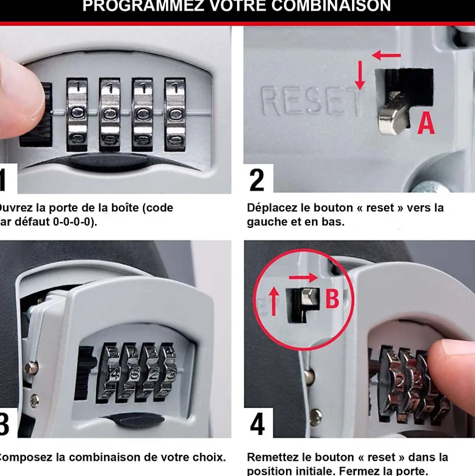 Boîte à clé sécurisée Master Lock Select Access à combinaison programmable