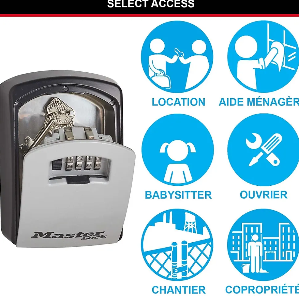 Boîte à clé sécurisée Master Lock Select Access à combinaison programmable
